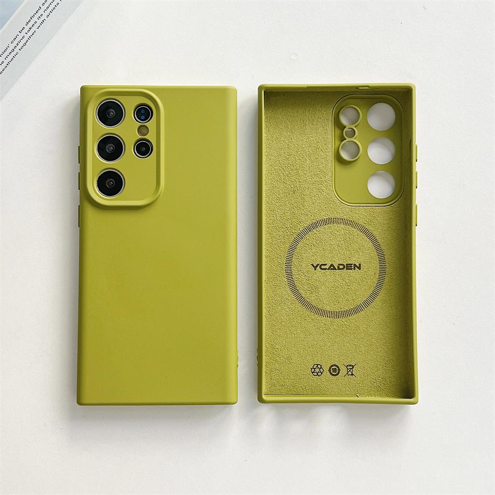 Voor Draadloos Opladen Vloeibare Siliconen Telefoonhoesje voor Samsung S26 S2 Ultra S24 S23 S22 Plus Magnetisch Schokbestendig Zacht Hoesje