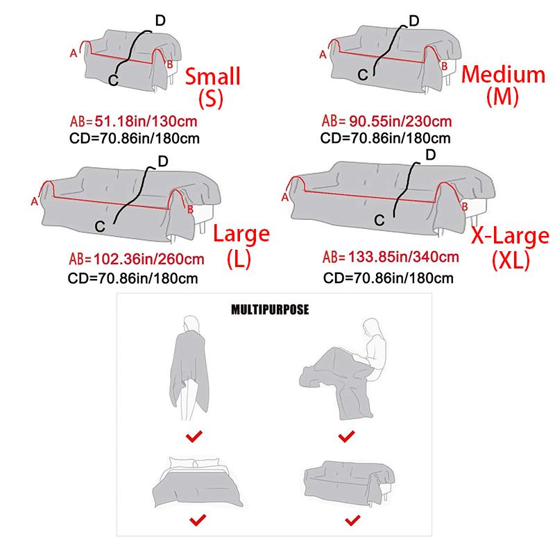 Ręczniki na sofę są wszechstronne i minimalistyczne przez cały rok, a pokrowce przeciwkurzowe służą do dekoracji salonu i kuchni.