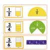 Wooden Math Fraction Learning Set With Card Fraction Decomposition Plate Montessori Teaching Aid Children Educational Math Toys