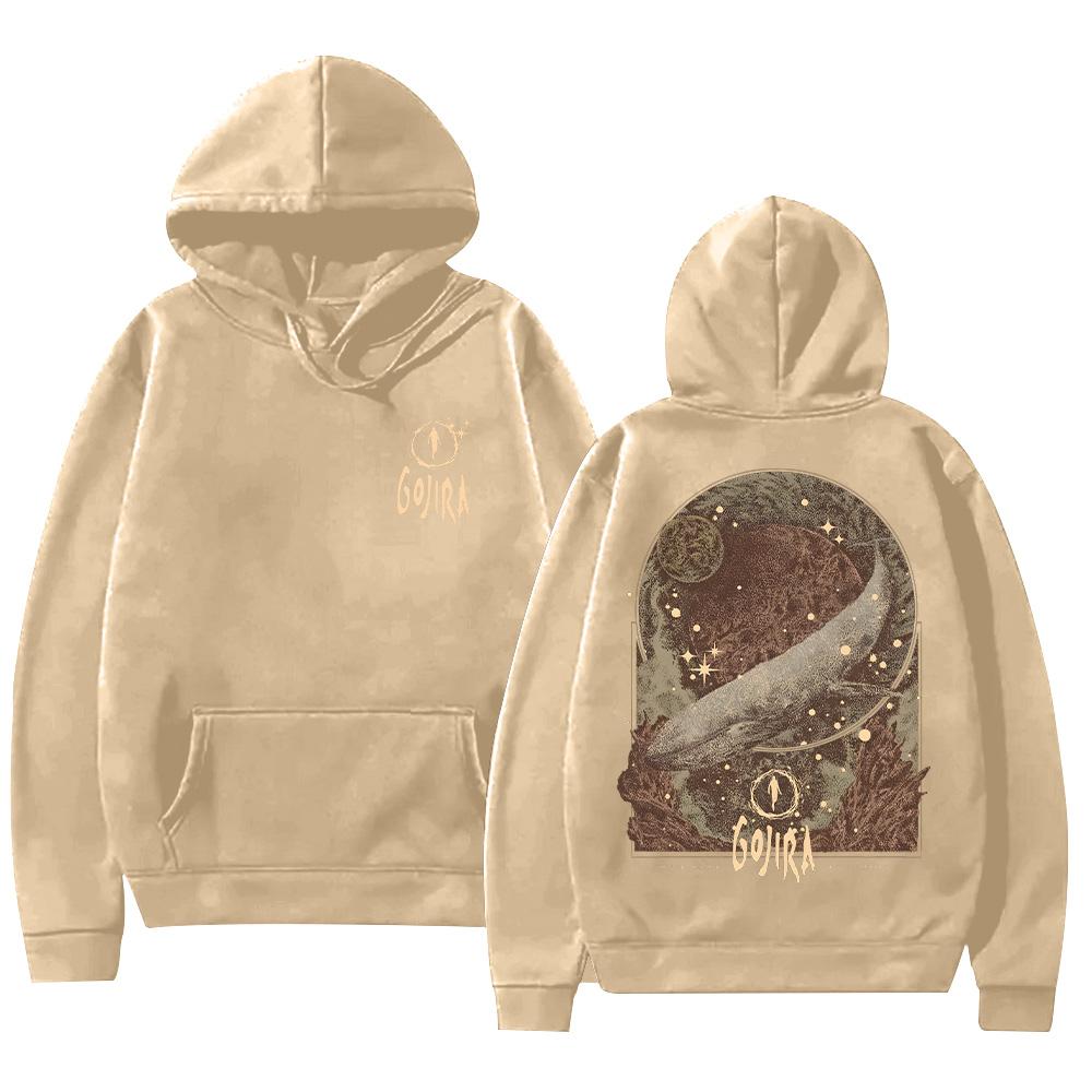 Gojira FMTS Golden Hoodie Metal Band Gojira Magma Music Album Clothes New Casual Streetwear Pullover Unisex High Street Hoodie XXXL хаки