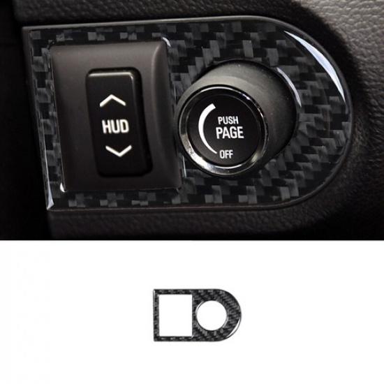 Carbon Fiber Interior HUD Button Cover Sticker For Chevrolet Camaro 2010-2015