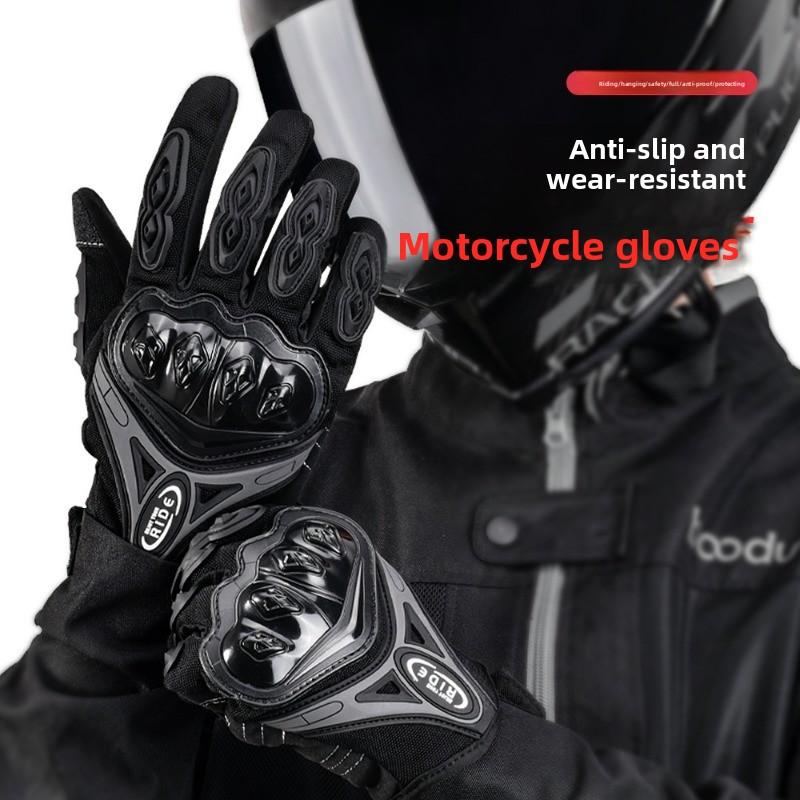 Motorcycle Gloves Four Seasons Thin Section Full Finger Touch Screen Equipment Men and Women Comfortable Biker Riding Gloves