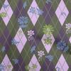 oneOone Cotton Flex Dark Green Fabric Check Argyle Floral Quilting Supplies Print Sewing Fabric By The Yard 40 Inch