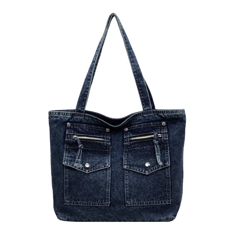 Denim Crossbody Bag Women Shoulder Handbag Large Capacity Tote Bag