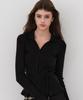 ITOV SEOUL Flare Belted Cardigan Black