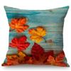 18" Autumn Maple Leaf Red Orange Fall Leaves Decorative Sofa Throw Pillow Cover Hot Sale Cotton Linen Office Chair Cushion Cover