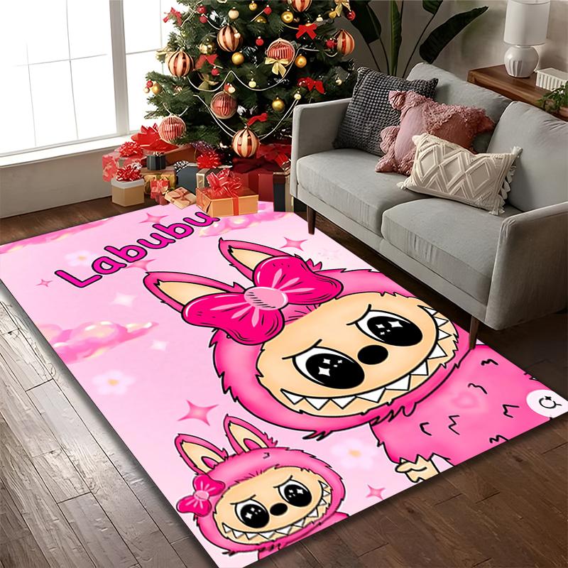 1pc LABUBU Rug, Comfortable Printed Home Area Carpet, Cozy Office Chair Rug