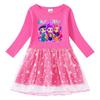 Girls Kpop Mira Zoey Rumi Hunters Printed Casual Mesh Dress