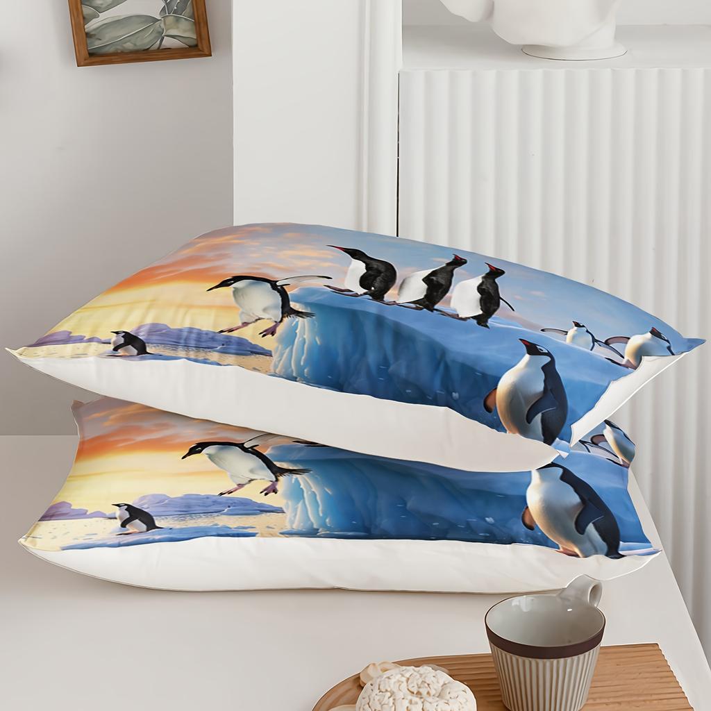 Comforter Penguin Comforter Set - Cute Penguin Design Printed Pattern Quilt Bedding Set 3D Print Gift 1* And 2* S