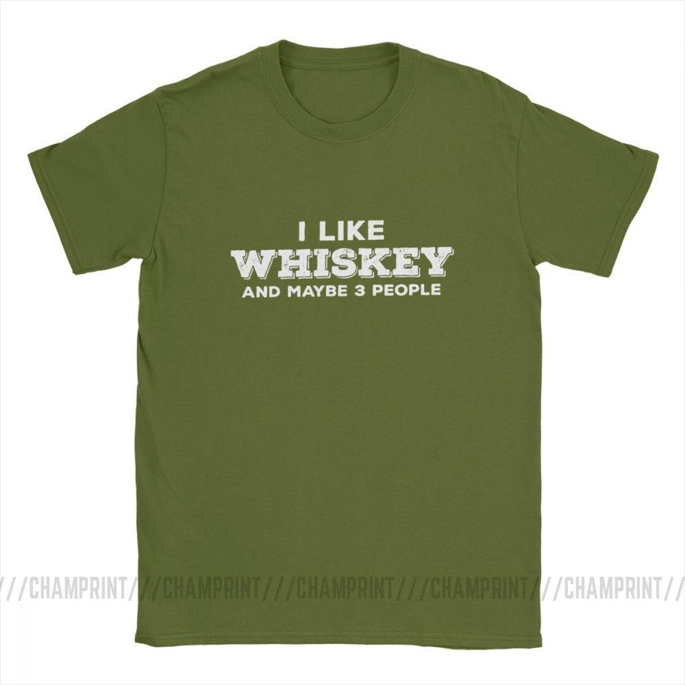 I Like Whiskey And Maybe 3 People Funny T Shirts For Men Malt Whiskey Drinker Lover