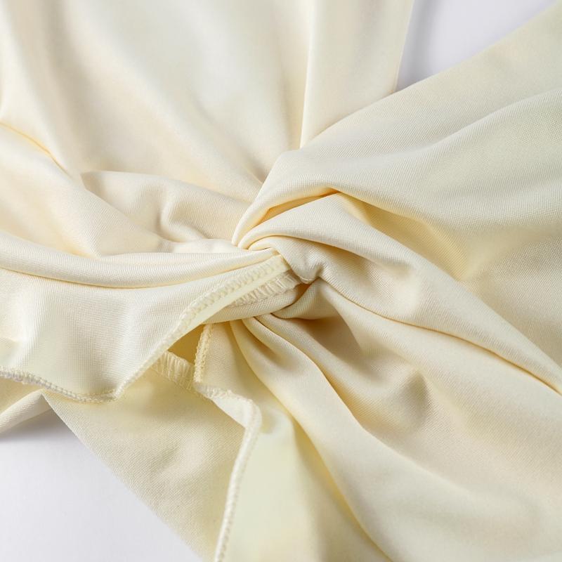 Ruched Elegant 2 Piece Set Women Halter Backless Camisole+Ruffles Loose Skirts Vacation Fashion Trend Classic Outfits