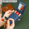 PU Leather Makeup Bag with Mirror Lipstick Storage Mini Storage Bag  Student