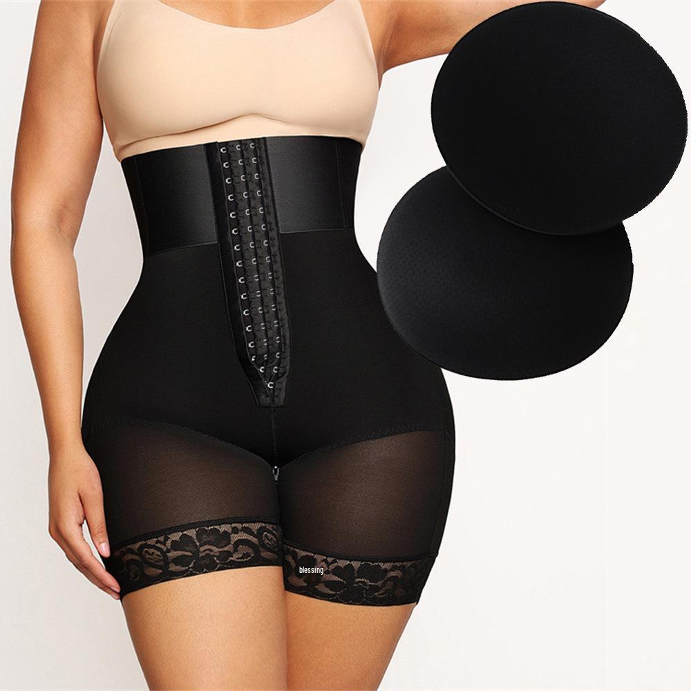 

Шорты больших размеров с высокой талией, приподнимающие бедра и формирующие фигуру, с ягодичными вкладышами L