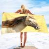 3D Horse Beach Towel Microfiber Quick-Drying Bath Convenient Thin Blanket Suitable for Swimming Travel Yoga Camping