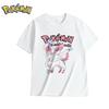 Pokémon Anime Sylveen Peripheral Printed Cotton Black T-shirt Summer Men's and Women's Loose Harajuku Casual Short Sleeved Top