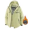 Unisex Windproof Graphene Quilted Mountaineering Jacket with Fleece Lining for Cold Protection