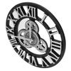 Large 3D Retro Wall Clock 34CM Vintage Wooden Gr Wall Clock Numerals Industrial   Clocks for Home Living Room Decoration