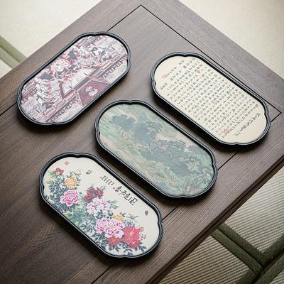 Chinese Retro Absorbent Dry Bubble Tray Ceramic Tea Tray Household Coffee Table Coffee Table Quick-drying Kung Fu Tea Table
