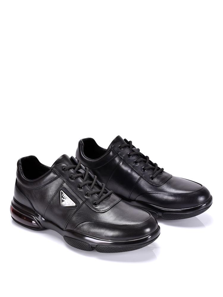 Men s Versatile Genuine Leather Sports Shoes - Breathable, Soft Sole, Top Layer Cowhide Casual Footwear 43