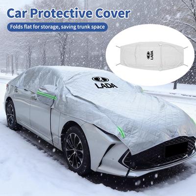 Car Windshield Snow Cover Waterproof Dustproof Half Car Protective Cover For Lada Priora Sedan Sport Kalina Granta Vesta Niva Cztr1