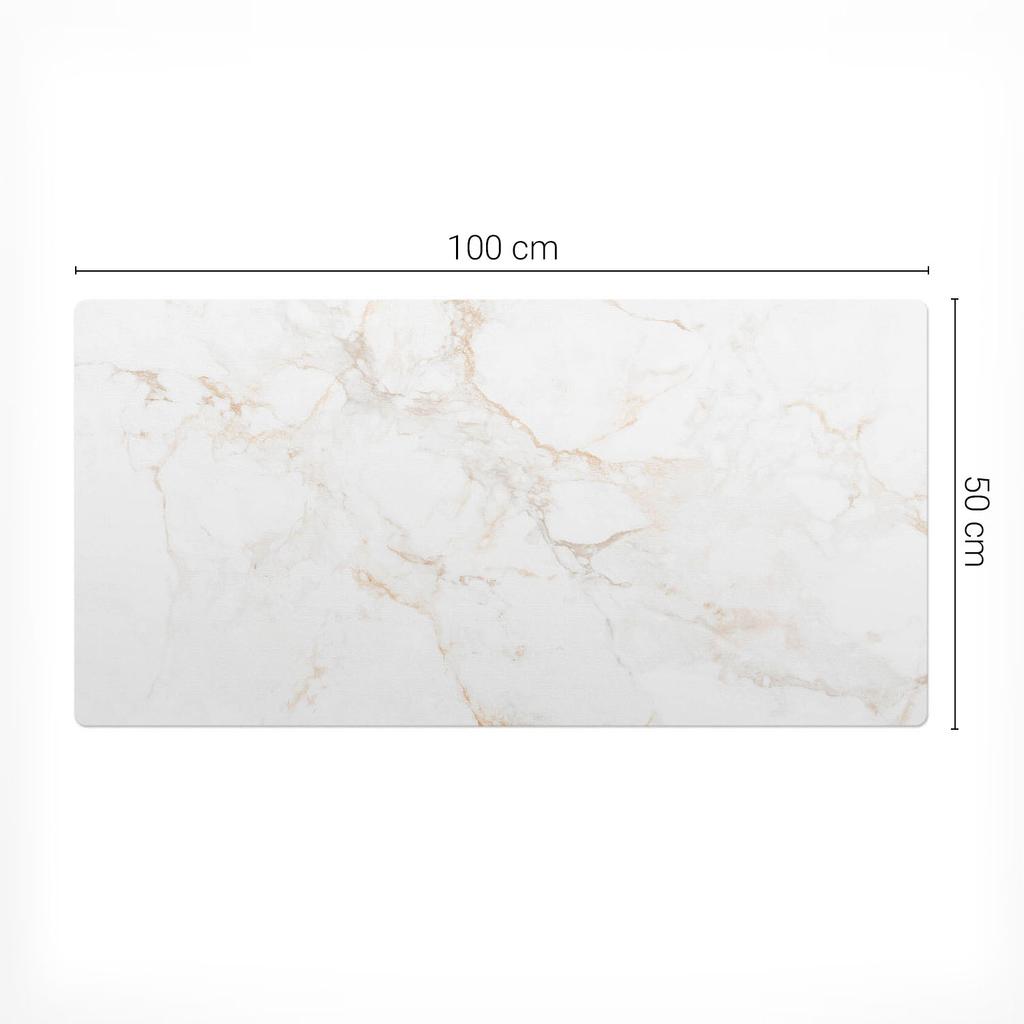 Vinyl Protective Mat for Workstation Marble Veins 100X50 Cm