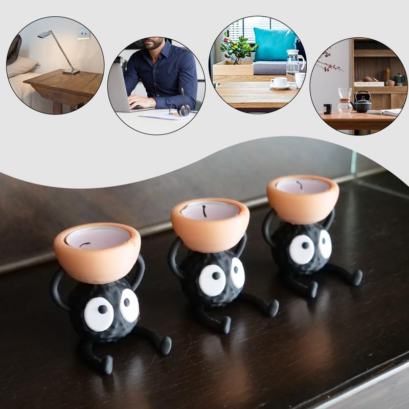 Cute Candlestick Holders Tea Light Candle Holder Briquette 3D Printed Candlestick Stand Candle Holder Small Candle Holder