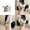 Fashionable Minimalist Chain Strap Shoulder Bag Stylish Handbag For Women In White And Khaki