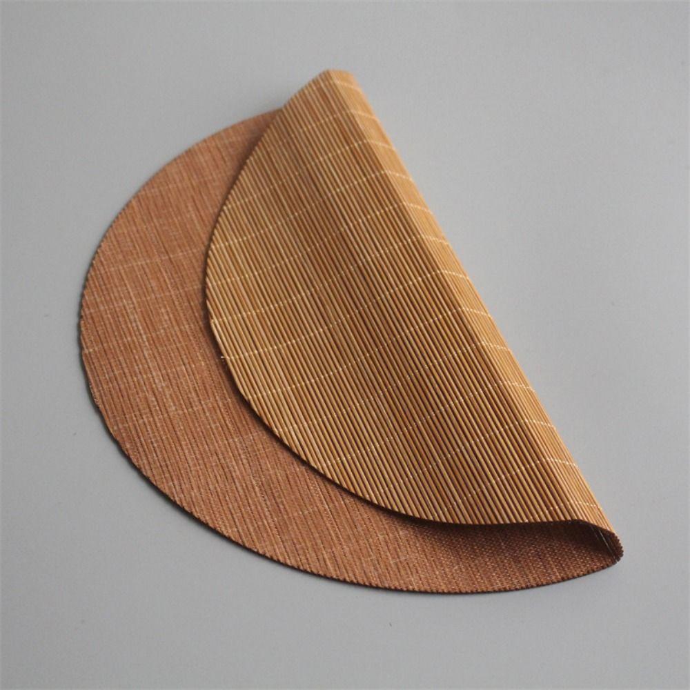 Multicolor Bamboo Tea Mat Heat Insulation Multi-shape Tea Ceremony Accessories Anti Scalding Zen Tea Mat Tea Ceremony Supplies