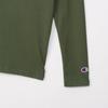 Champion Basic Long Sleeve Crew Embroidered Script Logo Women's T-Shirt, CW-X407, Olive, 100% Cotton, Neck,