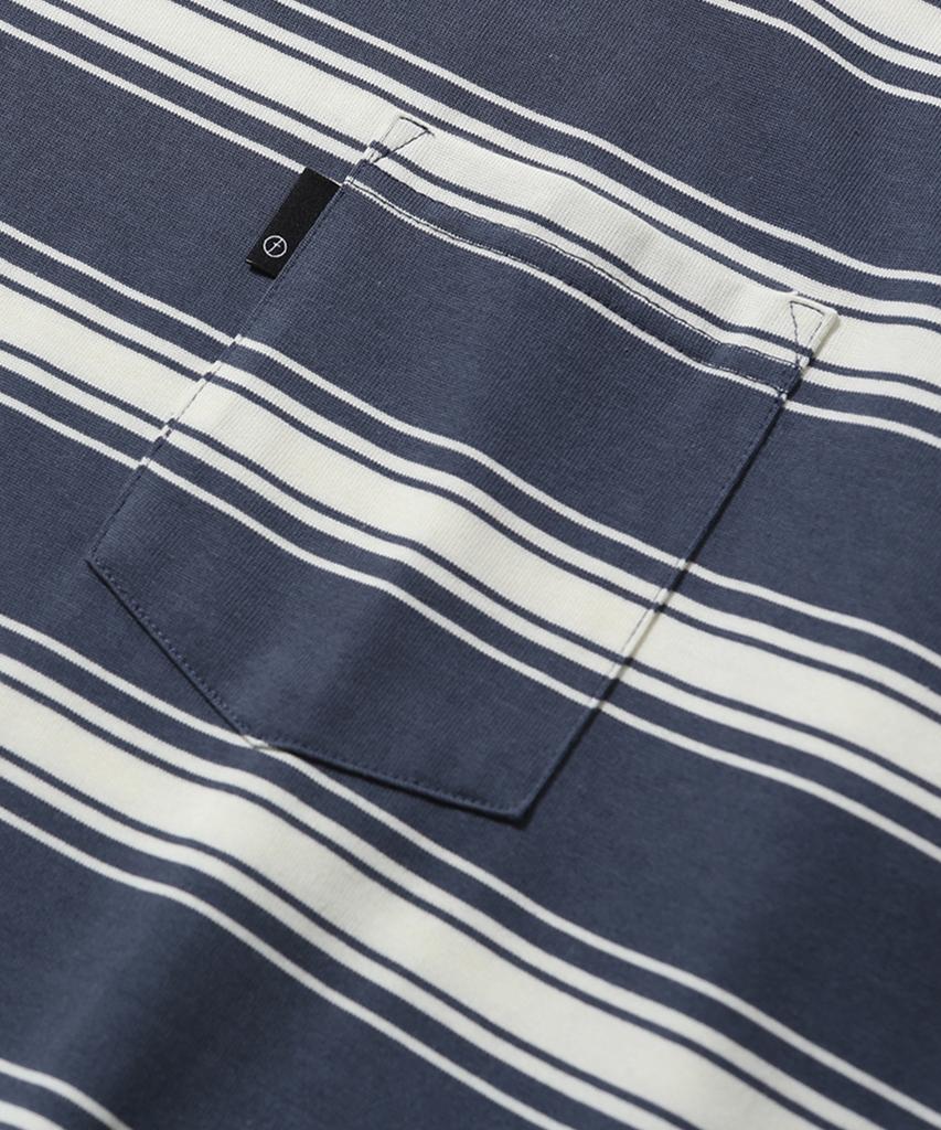 MOIF [Ss26] One Pocket H/S Tee / Blue Stripe
