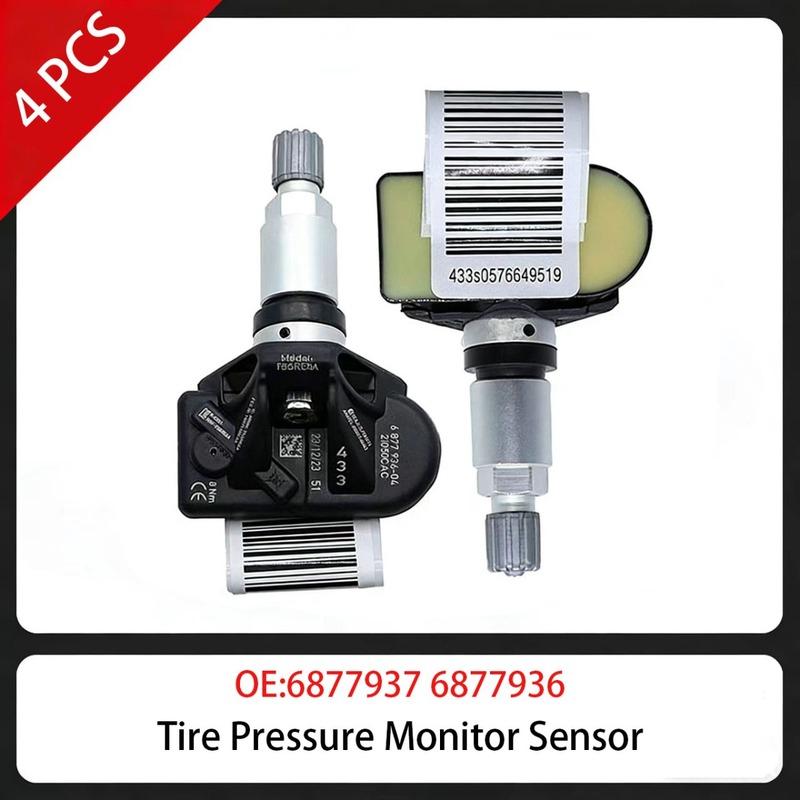 4 PCS Tire Pressure Monitor Sensor 6877937 6877936 433MHz For BMW 3-Series G20 -2025 BMW 5-Series G30 2017-
