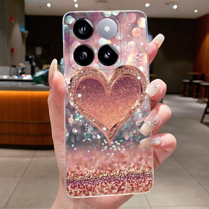For Xiaomi 14T / Xiaomi 14T Pro Case Clear Luxury Fashion Butterfly Flower Soft TPU Silicone Casing Cover Transparent Phone Case