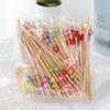 Pack Of 100 User Friendly Bamboos Skewers Camping Utensils For Cocktails Fruit Decorations Wedding Parties Supplies