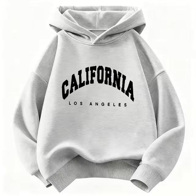 Los Angeles Katzenprint Sweatshirt für Kinder - Modischer Unisex Hoodie für Jungen und Mädchen