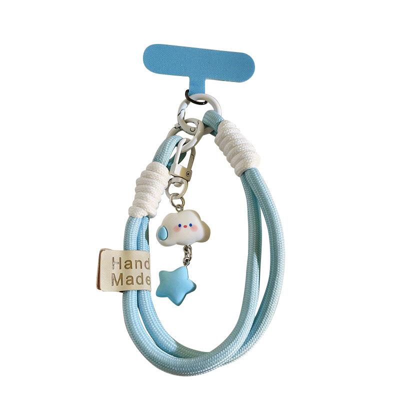 Mobile Phone Lanyard, Bold Wristband, Camera Keychain, Fengyun Duoxing Pendant, Girl Anti-Loss And Anti-Drop.