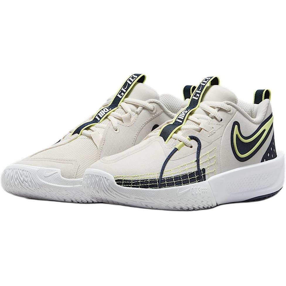 Nike GT Cut 3 GS Phantom Light Lemon Twist Kids Sneakers Cream Obsidian White FD7033-005