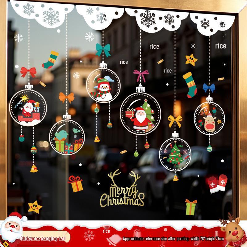 Santa Claus Window Cling Christmas Decoration Decal