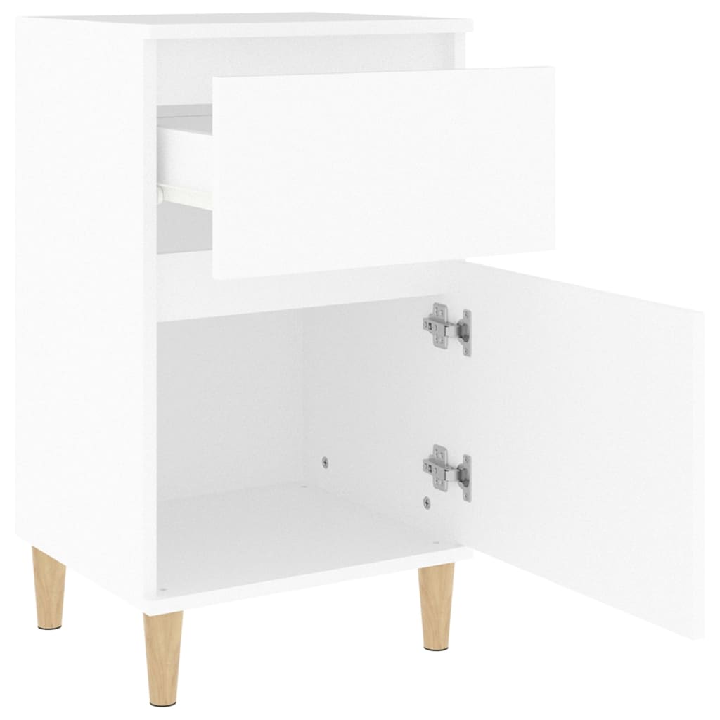 Nightstand White 40x35x70 cm
