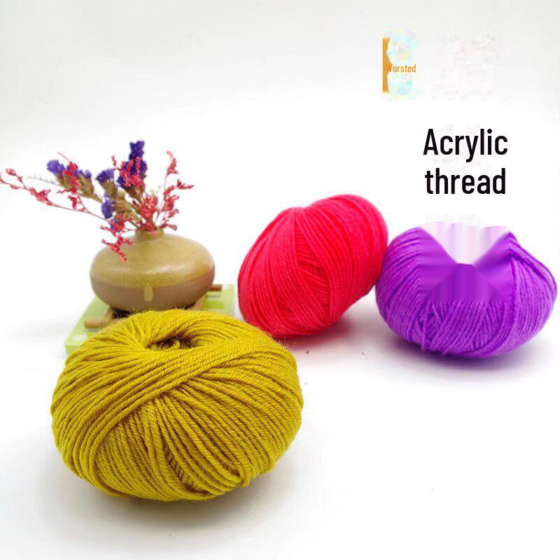 Acrylic Yarn Ball for Knitting Sweaters, Hooks, Shoes, Slippers, Hand-Woven Projects.