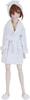 [Petite Marie] 13 DD DDdy Compatible Bathrobe, Slippers, and Hairband 3-Piece Set, White Nightgown, Loungewear, After-Bath Gown Pajamas, 60cm Doll