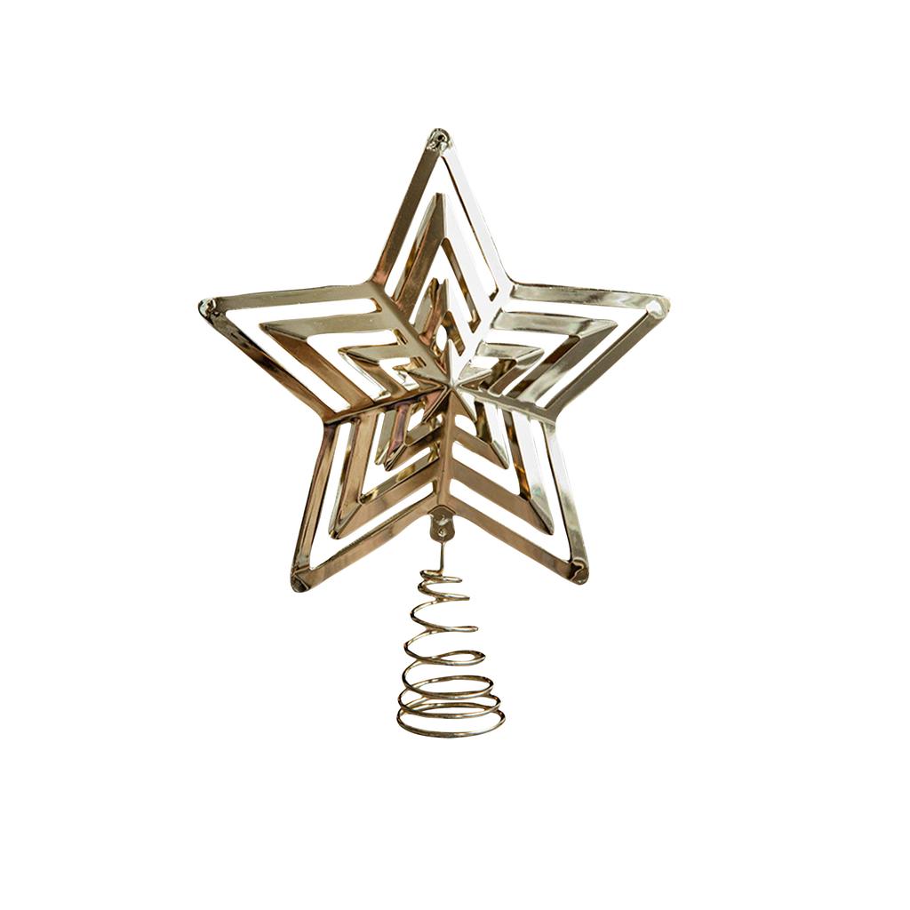 Iron Tree Top Star Christmas Tree Golden Five-pointed Star Decoration Christmas Decoration Ornaments
