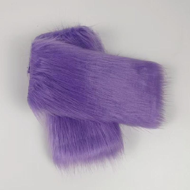 Faux Fox Fur Cuffs Women Winter Warm Plush Wristbands Arm Sleeves Detachable Furry Cuffs For Stage Show Costume Accessories