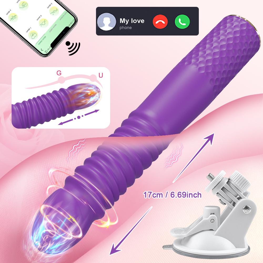 Sexspielzeug Dildo Vibrator Maschinen - Realistische Dildos mit 10 Vibrations- & 3 Stoßmodi Erwachsene Maschine G-Punkt Klitoris Analspielzeug