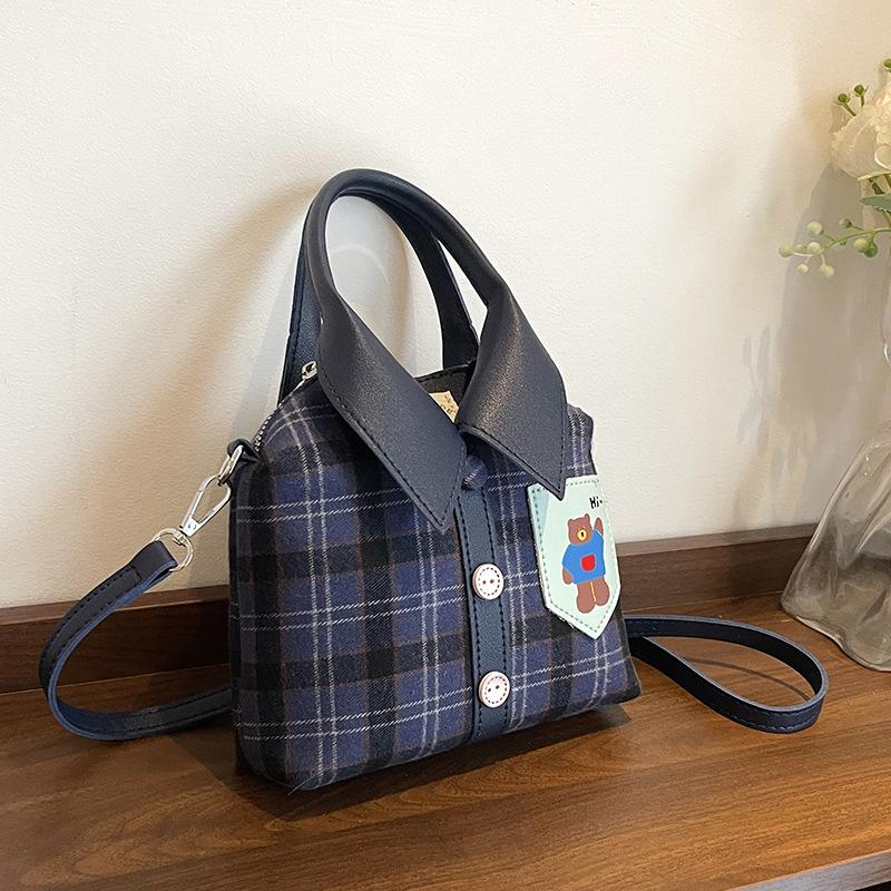

Plaid personalized small bag, new fashion handbag, niche high-end shoulder messenger bag