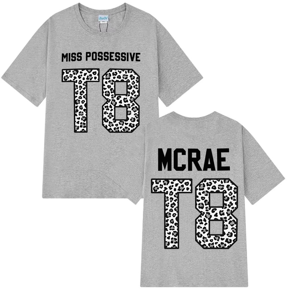 Tate McRae Tour T8 Leopard Graphic Print O-Neck Tee Shirt Men Women 100% Cotton Short Sleeve T-shirts Unisex Hip-hop Summer Tops