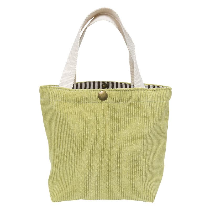 

Женская маленькая вельветовая сумка для обеда, эко-холст, портативные сумки-тоут, мини-студентки, бенто, сумка для еды для пикника, дорожные сумки, новые жёлтый