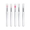 1 Pcs Portable Silicone Lip Brush With Cover Soft Lipstick Brush Washable Without Staining Transparent Handle Lip Makeup Brush