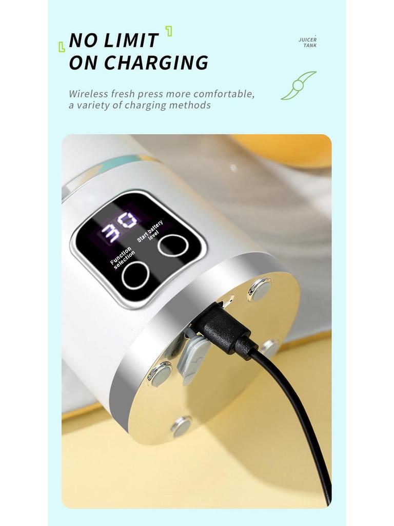 Portable USB Rechargeable Juicer Cup - Universal for All Countries, Food-Grade Juice Blender