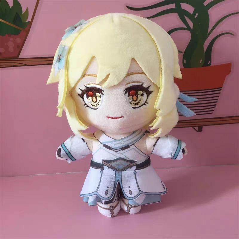 Neues Niedliches Genshin Impact 20cm Plüschtier Set 15 Charaktere Niedliche Weiche Baumwollpuppe Spiel Anime Figur Fans Sammlung Geburtstagsgeschenk für Kinder Heimdekoration