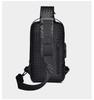 Mens Fashion Casual Woven Sling Bag Large Capacity Chest Bag Waterproof Pu Leather One Shoulder Sport Cycling Bag